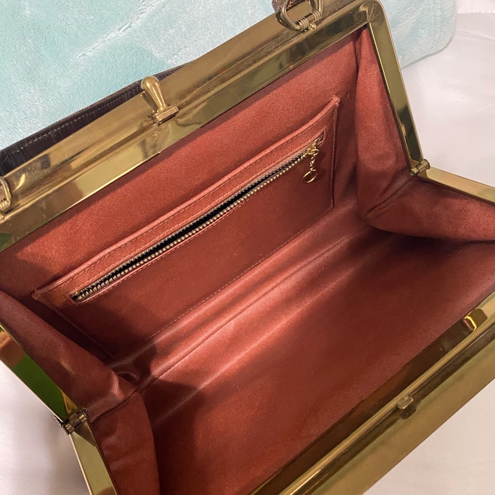 Vintage Brown Leather Handbag - Picture 8 of 9